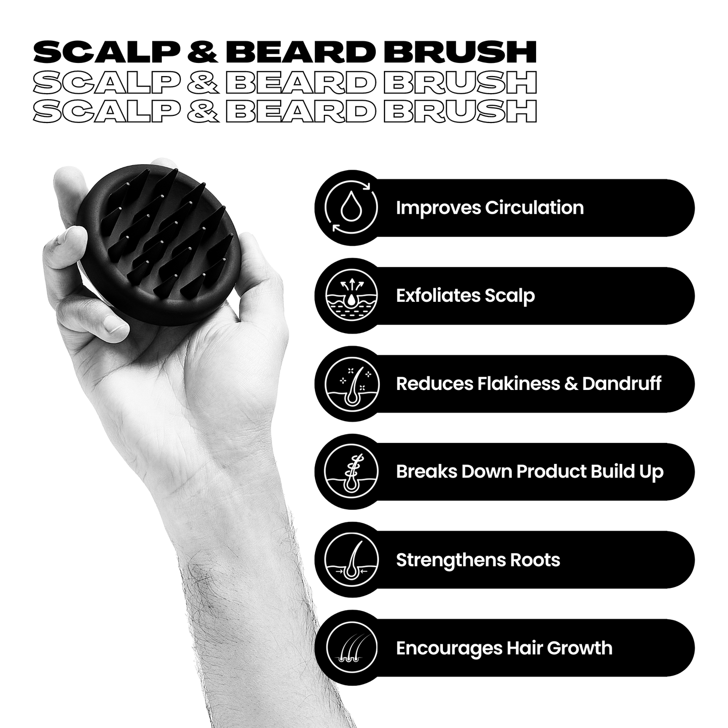 Scalp and Beard Brush by Heist Labs